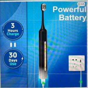 NIB P827 Deluxe Diamond Sonic Toothbrush with BONUS Brush Heads